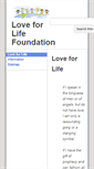 Mobile Screenshot of loveforlife.org